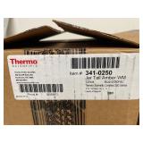 Thermo Scientific Amber Glass Wide Mouth Jars 250mL 36 Count Open Box