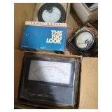 Lot 5 Including GE Vintage Analog Panel Meters Amperes Volts