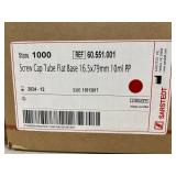 Sarstedt 10mL Screw Cap Tubes Flat Base 16.5x79mm 4000 Ct PP