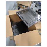 Lot of 3 Clear Plastic ESD Component Handling Trays Covers