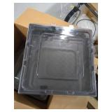 Lot of 3 Clear Plastic ESD Component Handling Trays Covers
