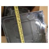 Lot of 3 Clear Plastic ESD Component Handling Trays Covers