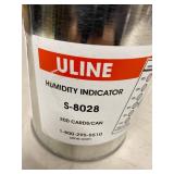 Uline Silica Gel Desiccant Pail & 2 Humidity Indicator Card Cans Sealed