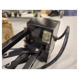 Black Articulated Magnifying Desk Lamp with Fluorescent Light