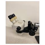 Nikon SMZ-1 Stereo Microscope on Boom Stand Olympus Eyepieces Ring Light