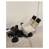 Nikon SMZ-1 Stereo Microscope on Boom Stand Olympus Eyepieces Ring Light