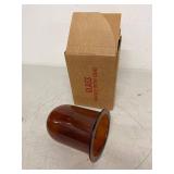 Hanson 72-600-556 Amber Glass Dissolution Vessel 1000mL Flanged Lab Beaker