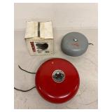 Lot of 3 Industrial Alarm Bells & Paging Horn, Viking Ademco Simplex