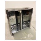 Stainless Steel Wall Mount First Aid Cabinet Frosted Glass Door Cross Lockable
