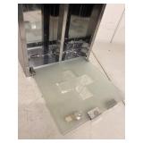 Stainless Steel Wall Mount First Aid Cabinet Frosted Glass Door Cross Lockable