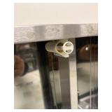 Stainless Steel Wall Mount First Aid Cabinet Frosted Glass Door Cross Lockable