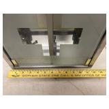 Stainless Steel Wall Mount First Aid Cabinet Frosted Glass Door Cross Lockable