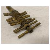 Vintage Brass Cork Borer Set Graduated Nesting Laboratory Tool