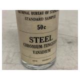 Lot of 4 Vintage NBS Standard Reference Material Steel Sample Bottles