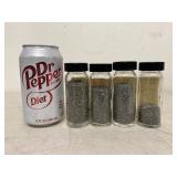 Lot of 4 Vintage NBS Standard Reference Material Steel Sample Bottles