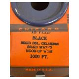 Belden Black Cloth Hook-Up Wire Metal Spool 1205 1000 Ft