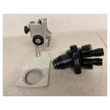 O.C. White ProZoom PZ-6.5 Binocular Stereo Microscope Head & a Non-matching Post Stand
