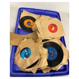 Vintage 45 RPM Vinyl Record Lot Assorted Singles Estate Collection