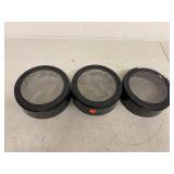 Set of 3 Stackable Sieve Pans Mesh Strainer Filters Assorted Grits