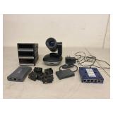 Logitech PTZ Camera Netgear GS105 Simpson Panel Meters Lot Untested