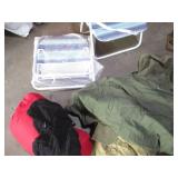Camping chairs, pillow, sleeping ba...