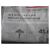 Coleman 15x13ft instant screenhouse...
