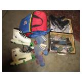 2-pair vintage roller skates, 1-cas...