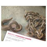 Heavy duty chain with hook ends plu...