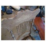 Vintage wood kitchen table with ext...