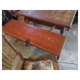 Vintage wood kitchen table with ext...