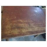 Vintage wood kitchen table with ext...