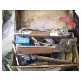 Small vintage wood trunk with chalk...