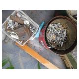 Variety of construction hardware, s...