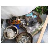 Variety of construction hardware, s...