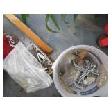 Variety of construction hardware, s...