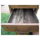 Pair of 10-drawer wood framed metal...