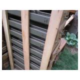 Pair of 10-drawer wood framed metal...