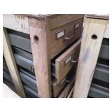 Pair of 10-drawer wood framed metal...