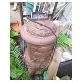 Antique metal wood stove plus hand ...