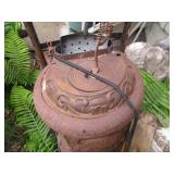 Antique metal wood stove plus hand ...