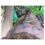 Antique metal wood stove plus hand ...