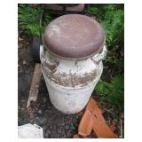 Vintage metal milk can with lid...