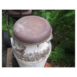 Vintage metal milk can with lid...