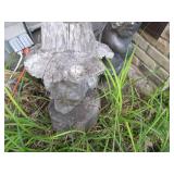 Cement Cherub and Carved wood lawn ...