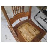 Vintage wood spindle back rocking c...