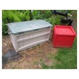 Rubbermaid style Outdoor storage bo...