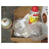 Vintage ceramic and glass candy dis...