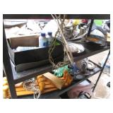 Metal 8-tier 6ft shelf plus content...
