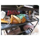 Metal 8-tier 6ft shelf plus content...