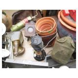Vintage lanterns, lamps, Clark char...